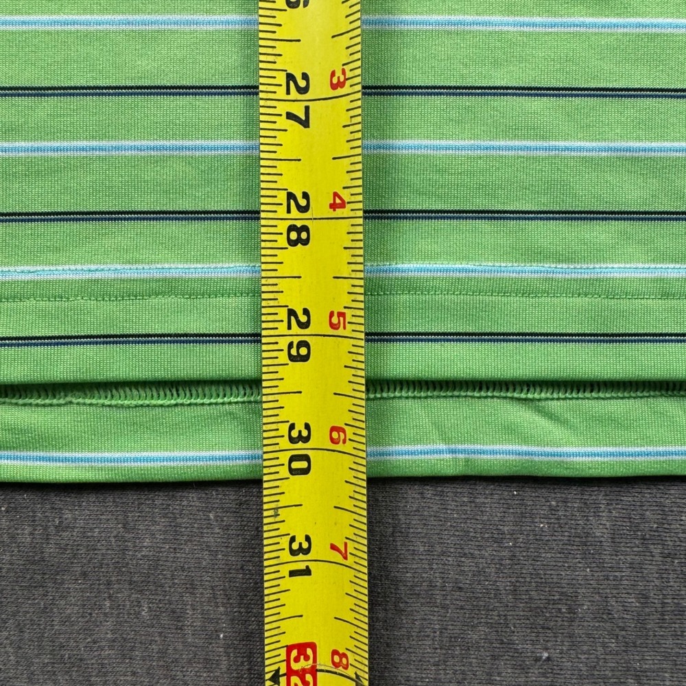 Under Armour Mens XL Lime Green Striped Golf Polo Shirt HeatGear Short Sleeve - Picture 6 of 10